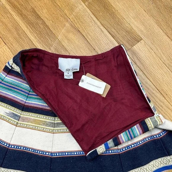 Chloe Oliver multicolored striped canvas skater skirt - Picture 2 of 6